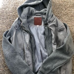 Gray Leather Jacket